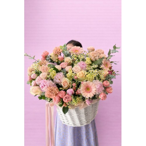 Pastel Garden – Premium Sepet Aranjman